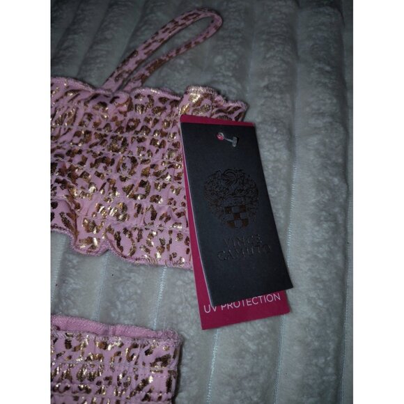 Vince Camuto Two Piece SwimSuit Toddler Girls Size 2T New with Tags Pink Gold - Picture 4 of 8